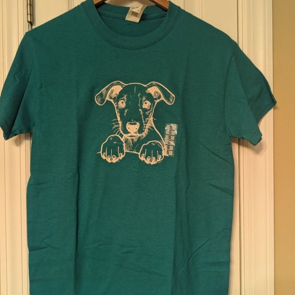 Greyhound Embroidery Design T-Shirt